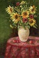 Sunflowers in a white vase