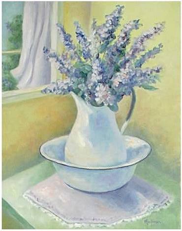 Pitcher with Lilacs